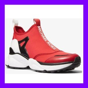 NEW - Michael Michael Kors Willow Scuba and Leather Slip-on Trainer - Size 9M